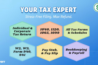 prepare US tax return for personal and business