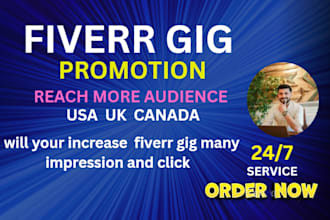 promote your fiverr gig top social media and targeted people