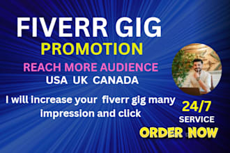 promote your fiverr gig top social media and targeted people