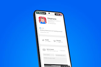 create a modern product page or portfolio site