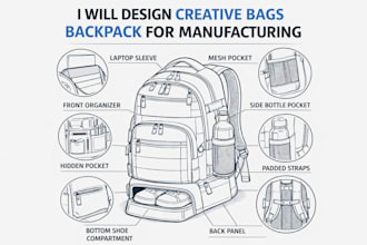 design bag, bag tech pack and backpack, your first prototype sample