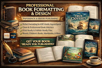 do paperback, ebook, book formatting, children book format, interior book design