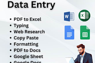 do anytype of data entry asap