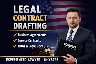 draft legal contracts, agreements and legal documents