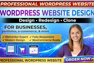 design wordpress website, wordpress website design, wordpress redesign elementor