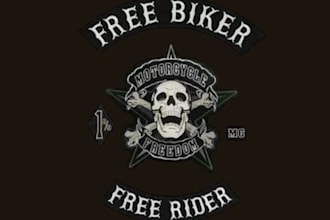 create embroidered mc motorcycle club logo or patch