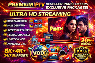 create a pro reseller panel, trex, dream 4k, lion ott, strong 8k, reseller webs