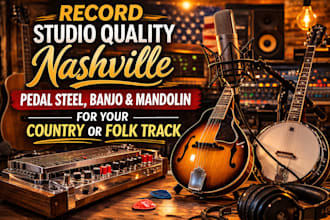 record studio quality nashville pedal steel, banjo and mandolin for your country