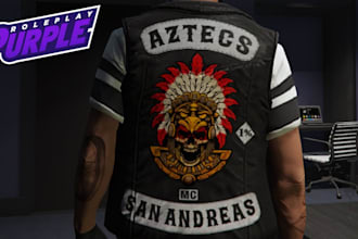 create custom fivem mc kuttes, mc cuts, mc patches with side rockers and ranks