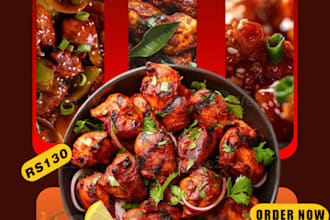 create stunning food advertisement poster for your cafe