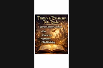 beta read your fantasy or romantasy story