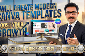 create modern editable manva templates for instagram and business brand