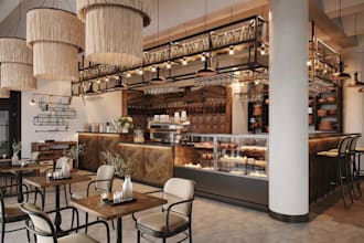 design cgi 3d interior for bar, lounge and restaurant interior