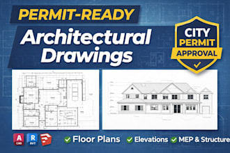 draw city permit architectural and construction drawings