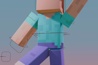 create a professional minecraft rig in blender