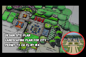 do licenced landscape architect plan stamp for city permit in ca, tx, ga, fl, ny
