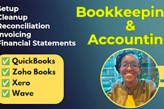 do bookkeeping and accounts using quickbooks, xero or zoho books