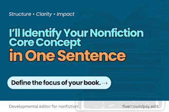 identify your nonfiction core concept in one sentence