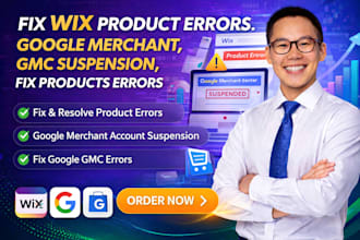 fix wix product errors, google merchant,  gmc suspension, fix products errors
