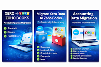migrate xero data to zoho books with accuracy