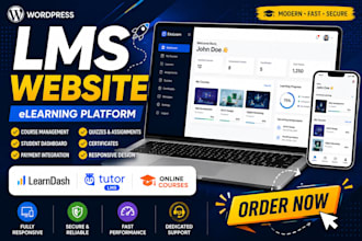 design professional lms website for online courses and schools