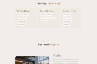 develop a modern responsive business website