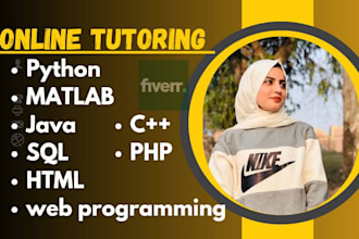 tutor math python matlab java sql and HTML