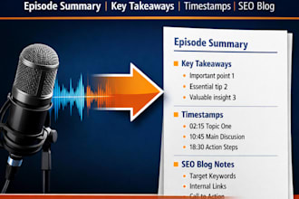 write engaging SEO podcast show notes to save you time and grow listeners