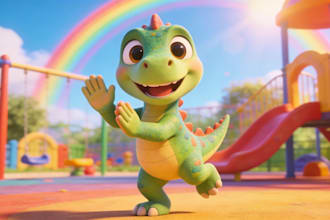 create colorful animated nursery rhyme music videos for kids