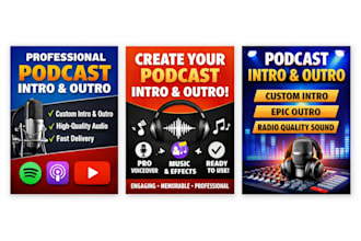 create a professional podcast intro and outro for your podcast