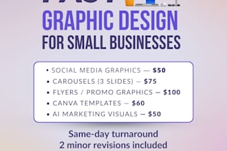 design professional marketing graphics same day