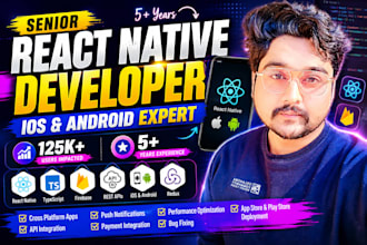 develop a react native mobile app for ios and android