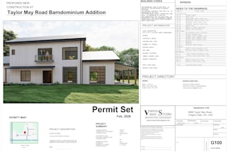 draft architectural, structural and mep drawings for city permit