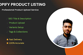 do shopify product upload and product listing