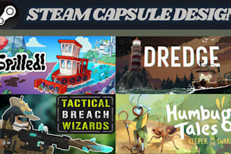 do full steam capsule artwork marketing banner steam store page game poster