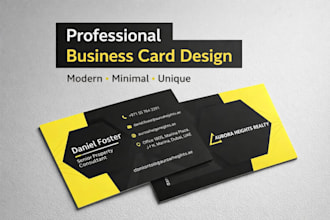 design a modern minimalist business card