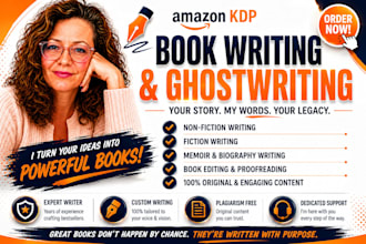 be ebook ghostwriter for fiction and non fiction book, self help book writer