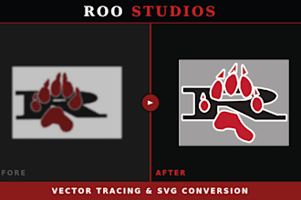 manually vectorize your logo or image into a print ready svg file