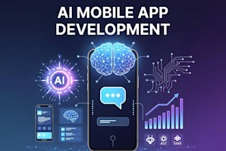 develop ai mobile app, ai chatbot, saas app, android ios app using flutter