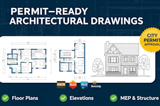 design architectural and construction drawings for city permit