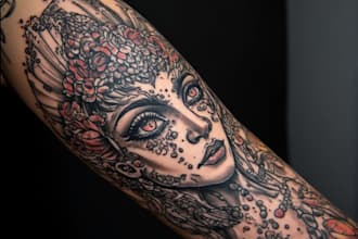 design professional tattoo and custom tattoo