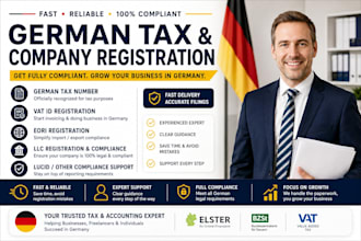 register german tax number, vat id, eori and llc for full compliance