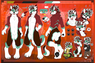 do furry art commission, furry reference sheet, fursona art nsfw furry ref sheet