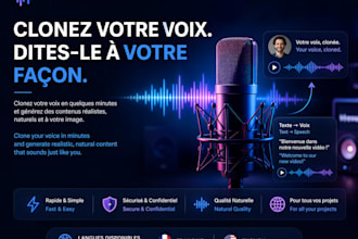 clone an english or french voice with a small extract of the voice to clone