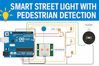create arduino electronics project with circuit and code