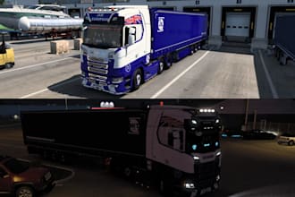create a custom euro or america simulator 2, ets2 skin paint job, trailer paint