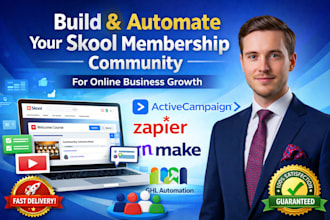 build and automate your skool membership community for online growth
