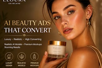 design luxury ai product ads with models