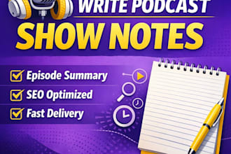 write SEO podcast show notes and timestamps to boost rankings