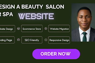 design a beauty salon website or spa website with online appointment booking